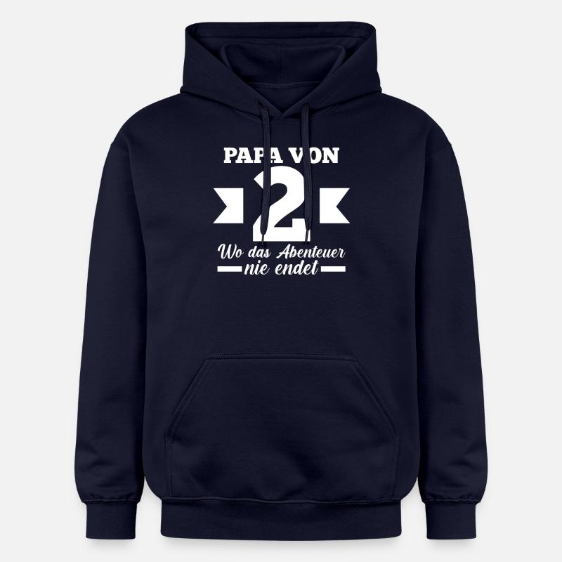 Père de 2 enfants - Sweat à capuche Softstyle® Gildan Unisexe - bleu marine