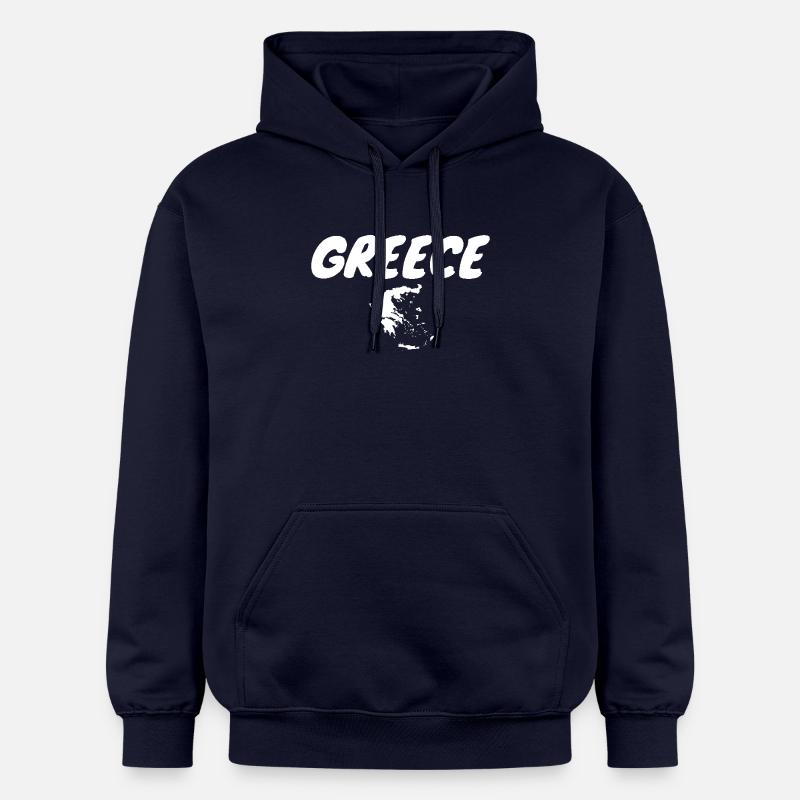 Grèce Grèce Carte Grèce Grèce - Sweat à capuche Softstyle® Gildan Unisexe - bleu marine