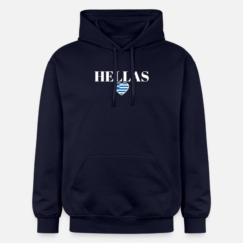 Hellas Grèce Drapeau grec Grec - Sweat à capuche Softstyle® Gildan Unisexe - bleu marine