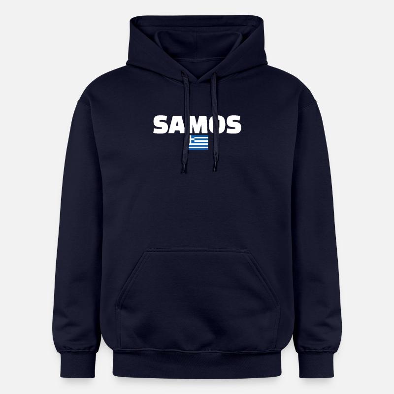 Samos Grèce Drapeau grec Grec - Sweat à capuche Softstyle® Gildan Unisexe - bleu marine