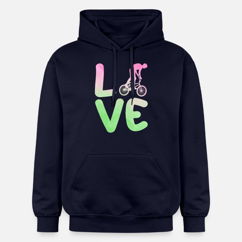 Vélo VTT - Sweat à capuche Softstyle® Gildan Unisexe - bleu marine
