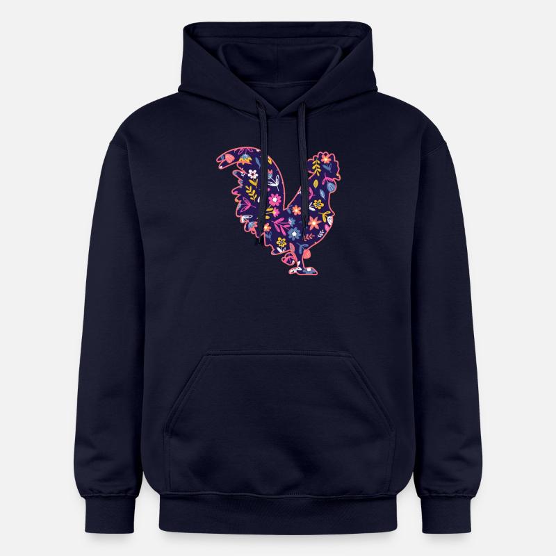 Poulet Coq - Sweat à capuche Softstyle® Gildan Unisexe - bleu marine