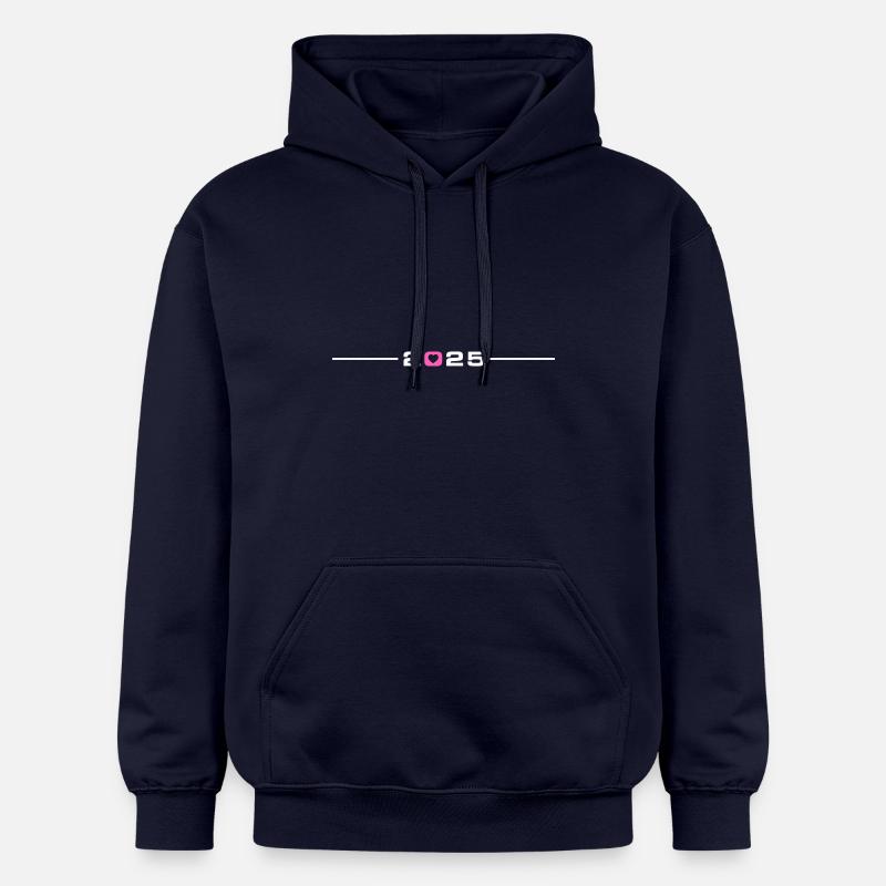 2025 année Cœur - Sweat à capuche Softstyle® Gildan Unisexe - bleu marine