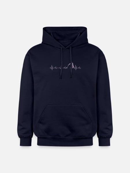 Idées cadeaux Curling Heartbeat - Sweat à capuche Softstyle® Gildan Unisexe - bleu marine