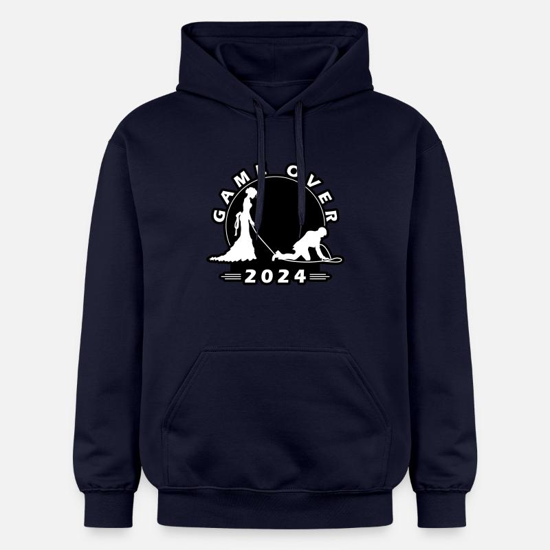 Mariage Game Over 2024 - Sweat à capuche Softstyle® Gildan Unisexe - bleu marine
