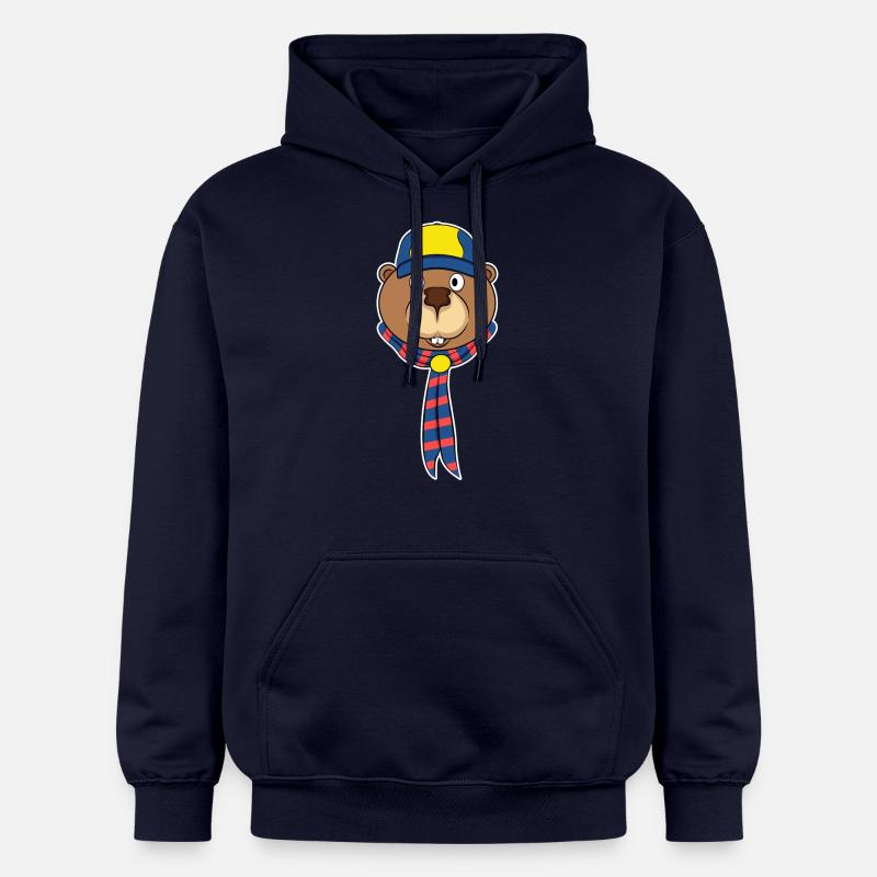 Beaver en éclaireur - Sweat à capuche Softstyle® Gildan Unisexe - bleu marine