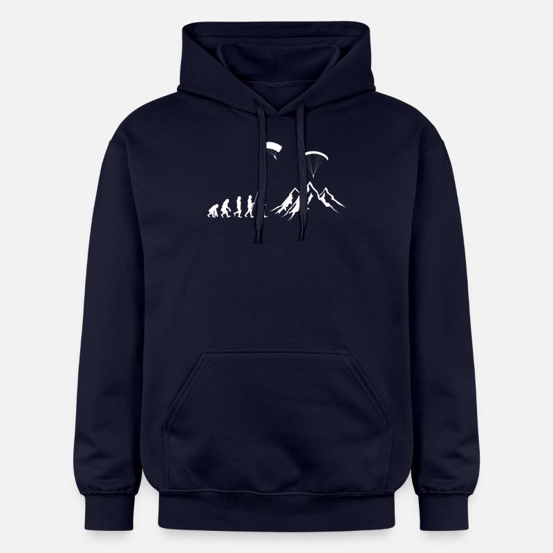 Paragliding - Gleitschirmfliegen - Evolution - Gildan Unisex Softstyle® Midweight Hoodie - Navy