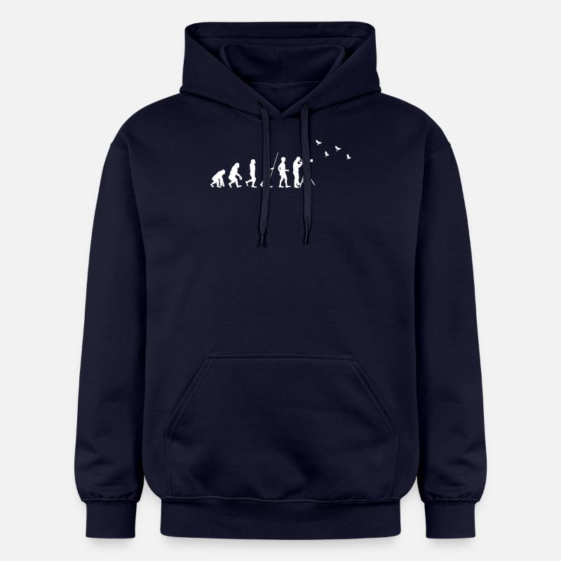 Birdwatching - Birdwatching - Evolution - fun - Gildan Unisex Softstyle® Midweight Hoodie - navy