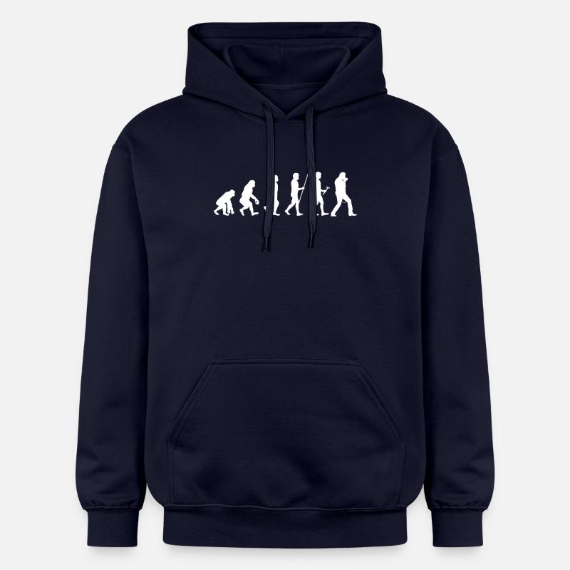 Harmonica - Harmonica Player - Evolution - Gildan Unisex Softstyle® Midweight Hoodie - navy