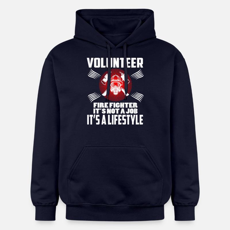 Service d'incendie bénévole - Sweat à capuche Softstyle® Gildan Unisexe - bleu marine