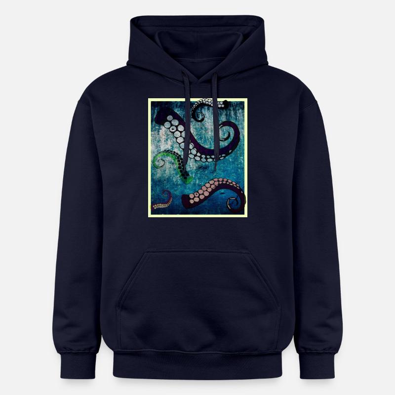 Tentacules de poulpe - Sweat à capuche Softstyle® Gildan Unisexe - bleu marine