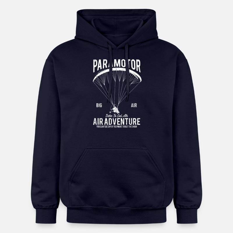 paramoteur - Sweat à capuche Softstyle® Gildan Unisexe - bleu marine