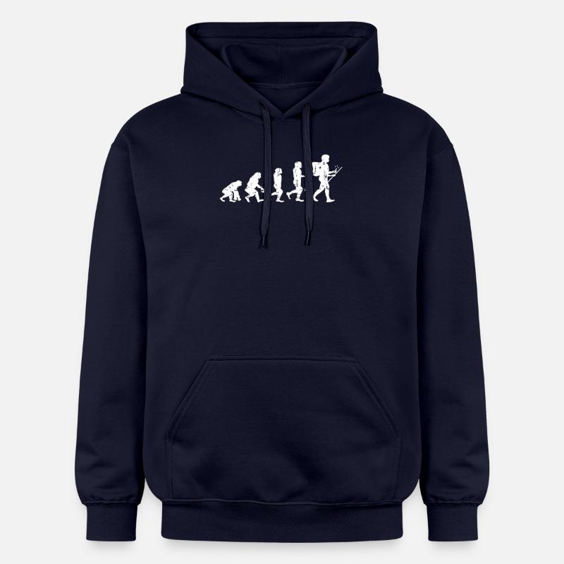 Geocaching evolution Shirt - Gildan Unisex Softstyle® Midweight Hoodie - Navy