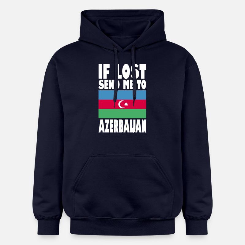 Drapeau de l’Azerbaïdjan - Sweat à capuche Softstyle® Gildan Unisexe - bleu marine