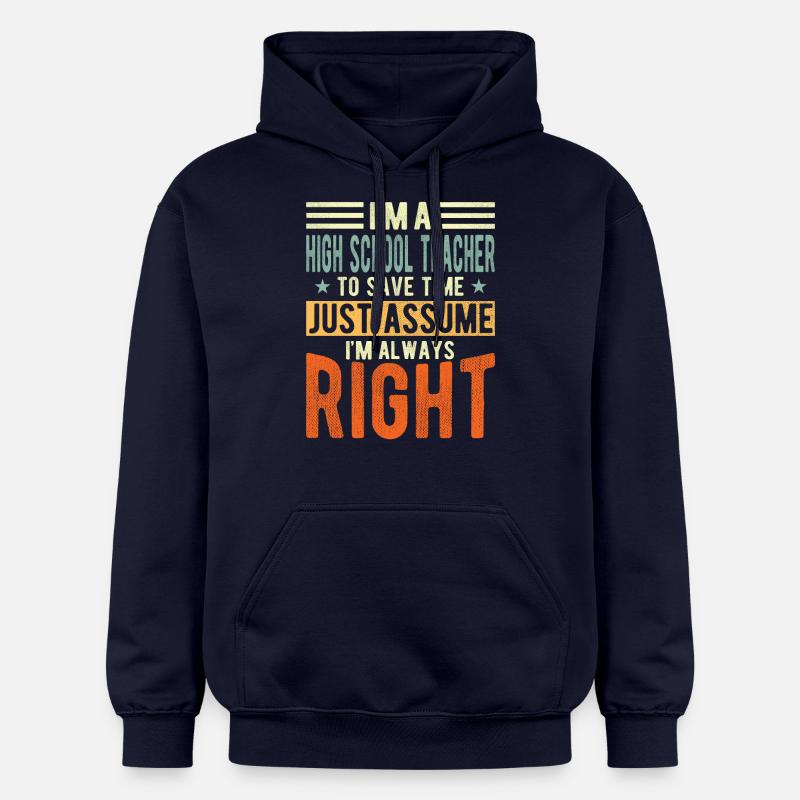 Professeur de lycée - Sweat à capuche Softstyle® Gildan Unisexe - bleu marine