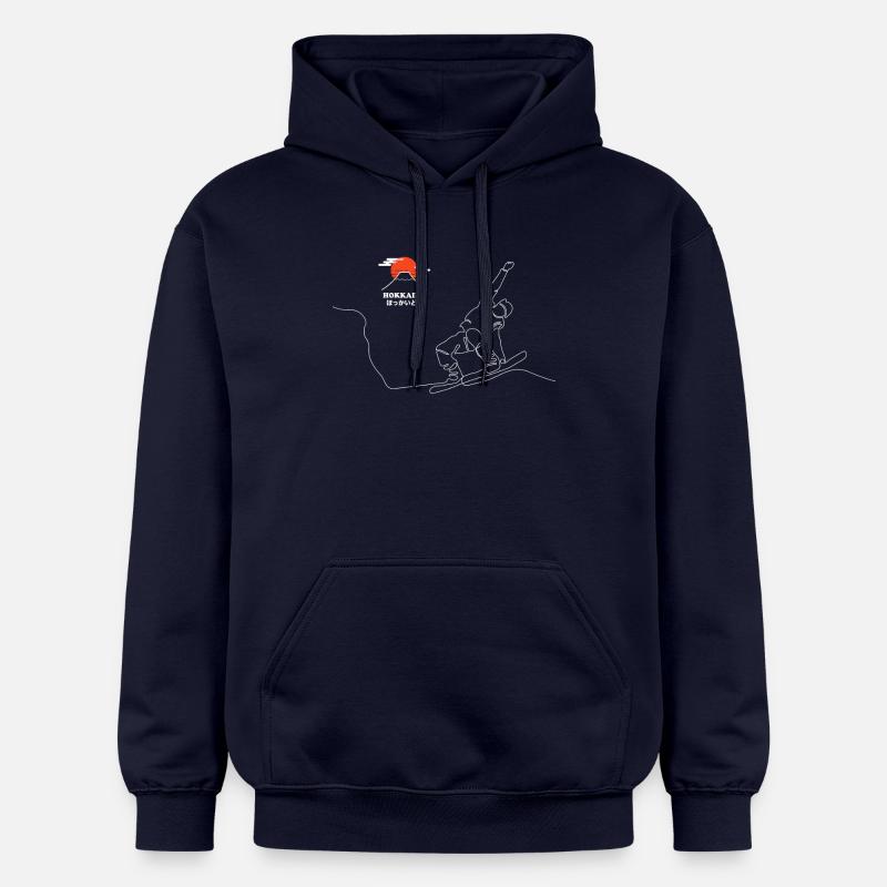 Snowboard, Snowboarder, Hokkaido Snowboard, - Sweat à capuche Softstyle® Gildan Unisexe - bleu marine
