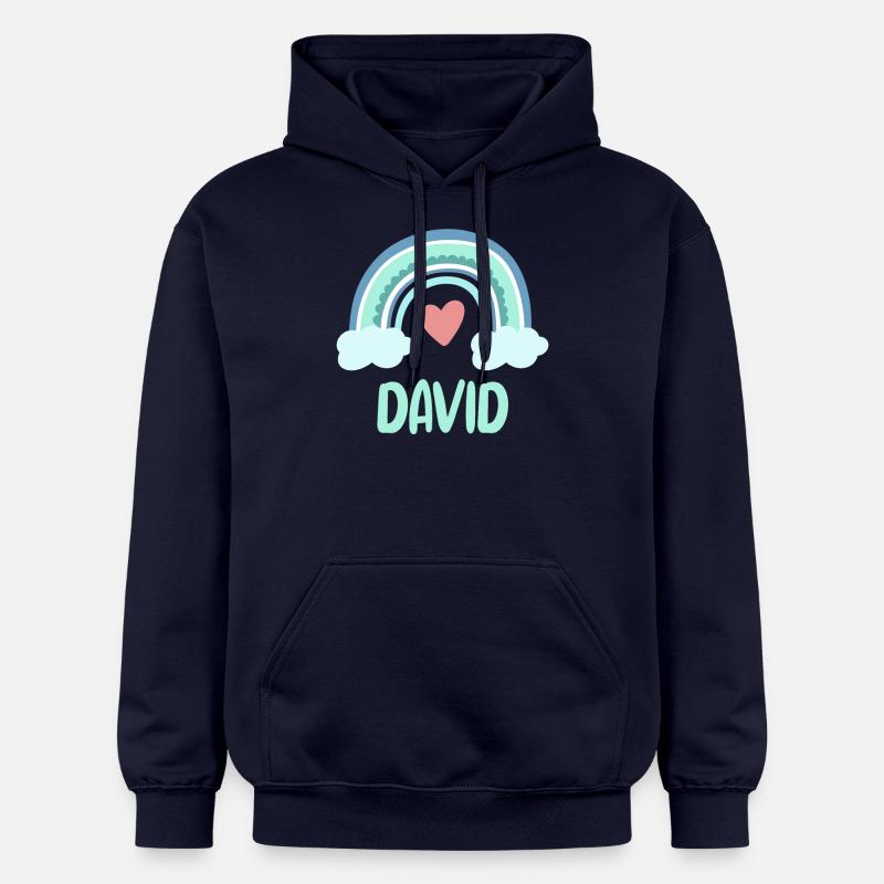 David Nom Rainbow Baby - Sweat à capuche Softstyle® Gildan Unisexe - bleu marine