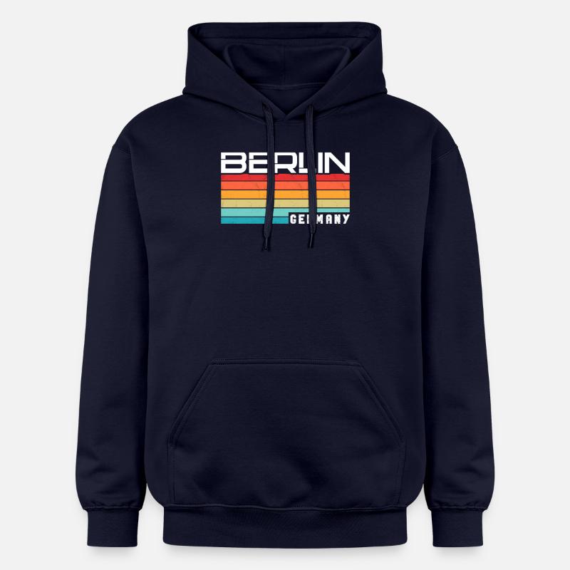 Berlin Berlinerin Berlin Ville Berlin - Sweat à capuche Softstyle® Gildan Unisexe - bleu marine