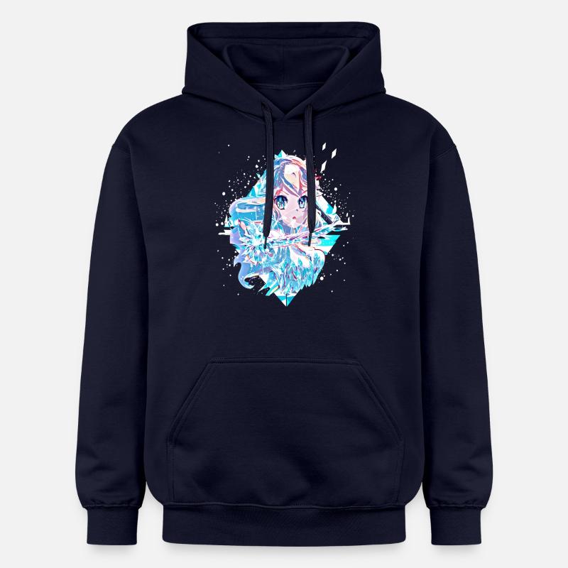 Anime Spchnee Queen Ice Princess - Sweat à capuche Softstyle® Gildan Unisexe - bleu marine