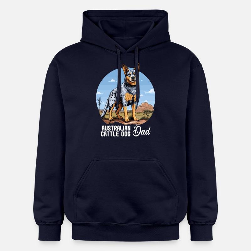 Hund Bouvier australien - Sweat à capuche Softstyle® Gildan Unisexe - bleu marine