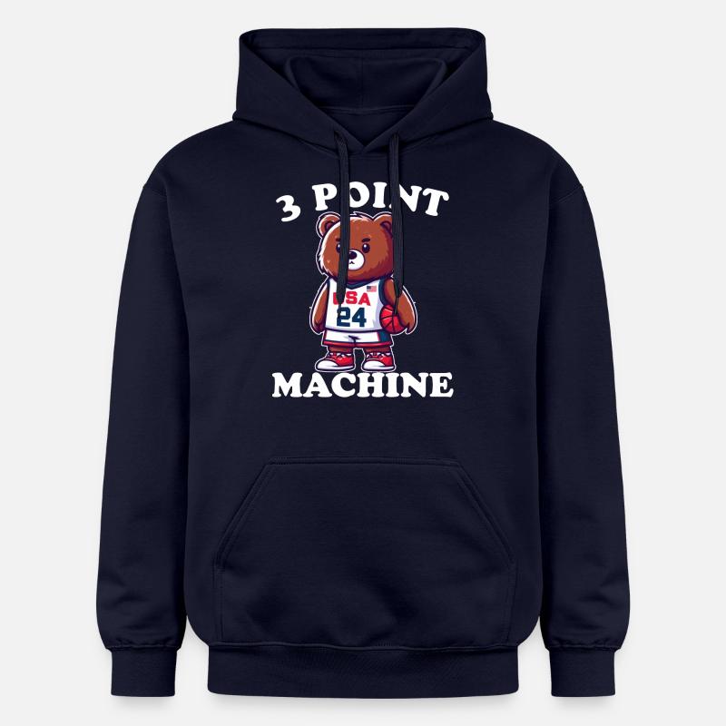 Basket-ball Machine à 3 points - Sweat à capuche Softstyle® Gildan Unisexe - bleu marine