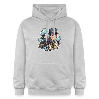 LOCOMOTIVE - Gildan Unisex Softstyle® Midweight Hoodie - light heather grey - Front - Liana (172cm) & Jaron (178cm)