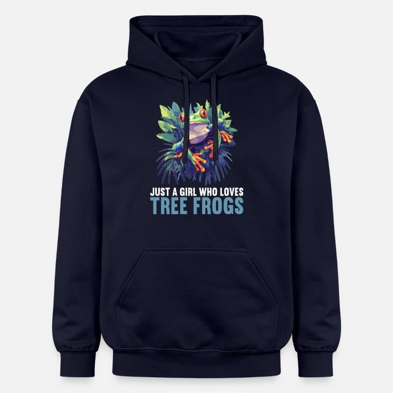 Rainette Baumfrösche Baumfrosch - Sweat à capuche Softstyle® Gildan Unisexe - bleu marine