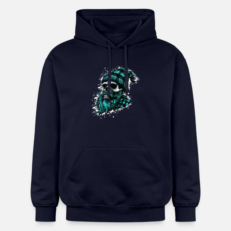 Crâne de bûcheron - Sweat à capuche Softstyle® Gildan Unisexe - bleu marine