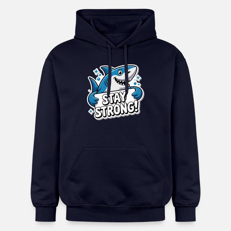 REQUIN, RESTE FORT - Sweat à capuche Softstyle® Gildan Unisexe - bleu marine