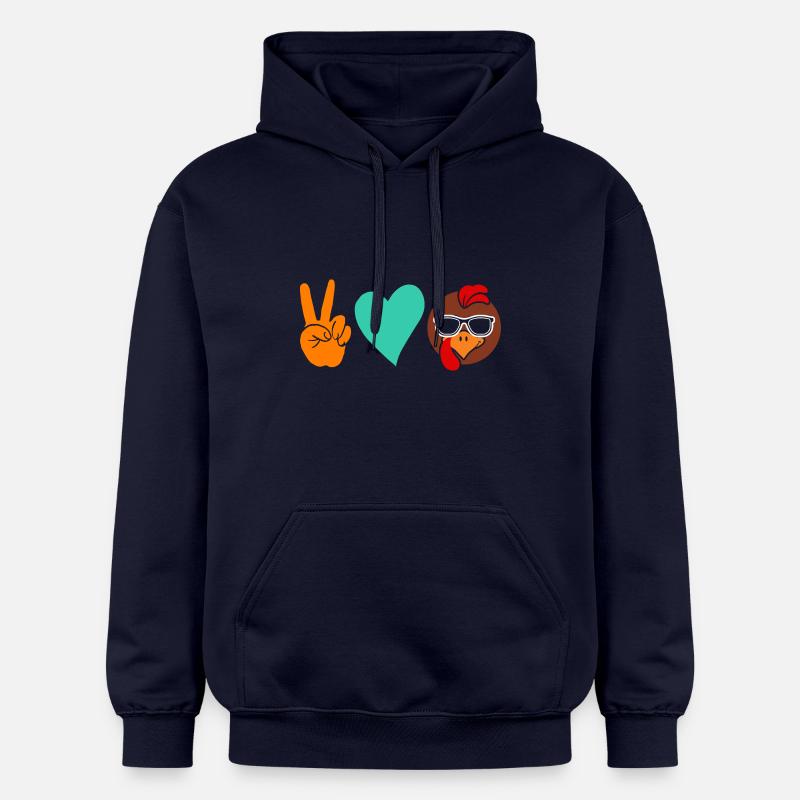 Poulets Coq Dinde - Sweat à capuche Softstyle® Gildan Unisexe - bleu marine