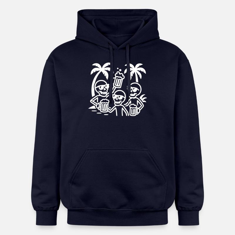 Plage Party Alcool Squelette - Sweat à capuche Softstyle® Gildan Unisexe - bleu marine