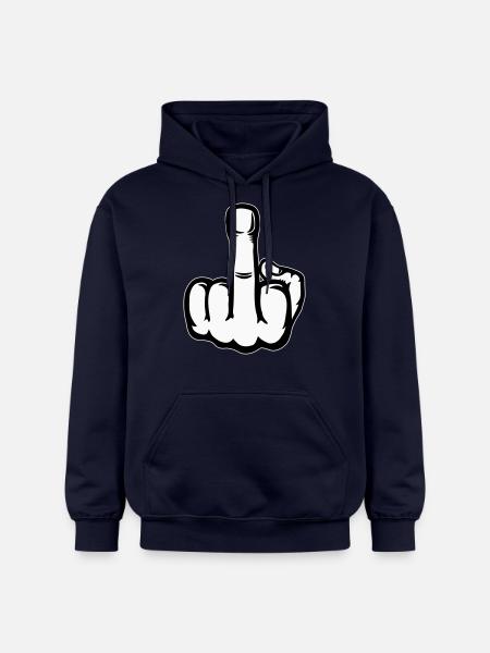 Mittelfinger Hand Symbol - Gildan Unisex Softstyle® Midweight Hoodie - Navy