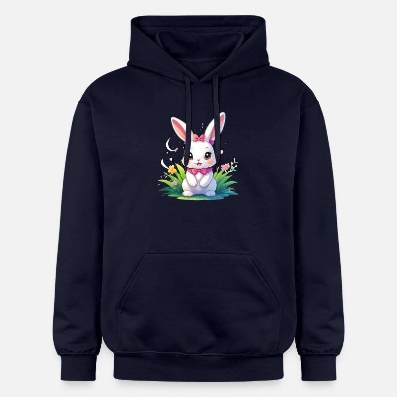 Lapin doux - Sweat à capuche Softstyle® Gildan Unisexe - bleu marine