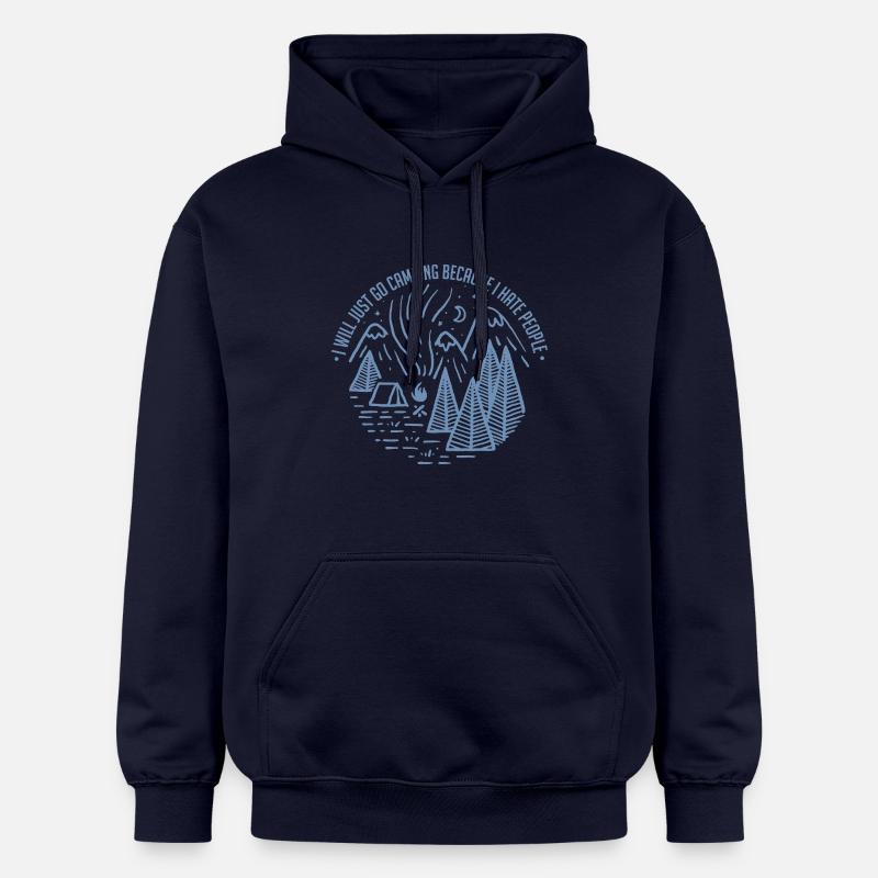 Tentes Camping Nature - Sweat à capuche Softstyle® Gildan Unisexe - bleu marine