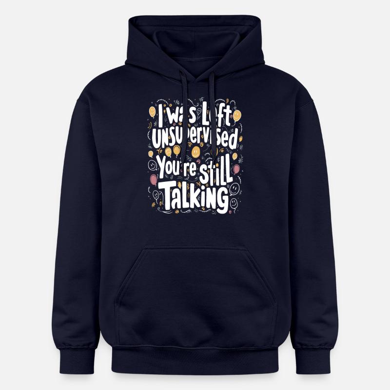J’ai été laissé sans surveillance - Sweat à capuche Softstyle® Gildan Unisexe - bleu marine