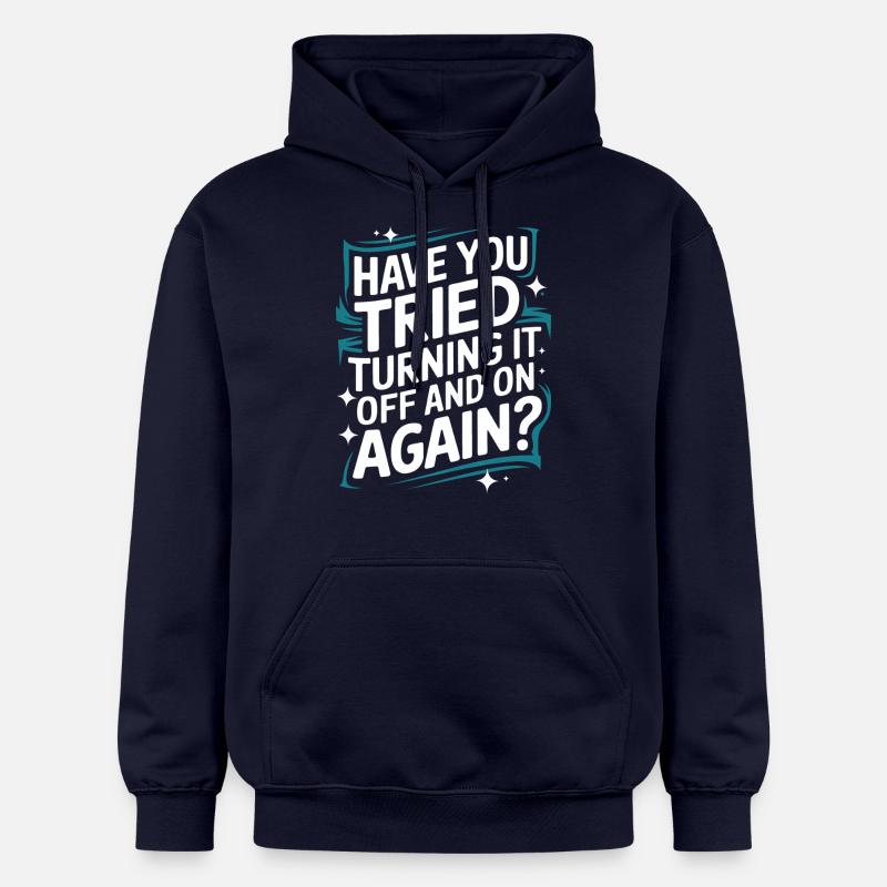 Technischer Support Computerfreak Nerd - Gildan Unisex Softstyle® Midweight Hoodie - Navy