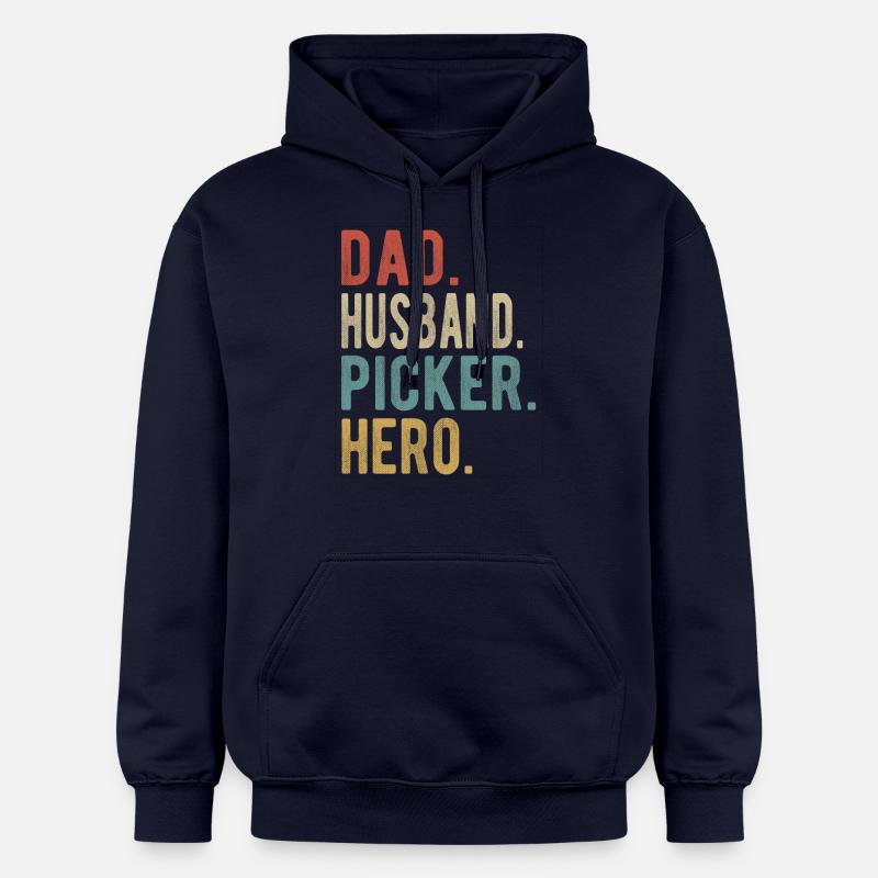 Picker Papa Ehemann Held - Gildan Unisex Softstyle® Midweight Hoodie - Navy