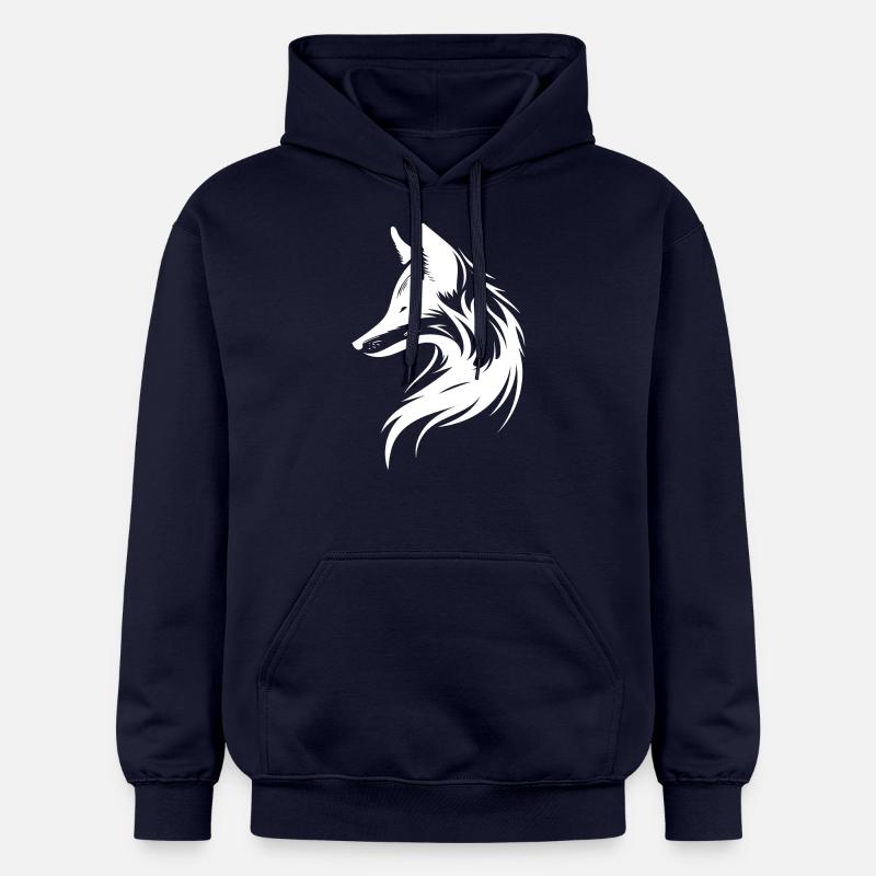Élégant Beau Renard élégant - Sweat à capuche Softstyle® Gildan Unisexe - bleu marine