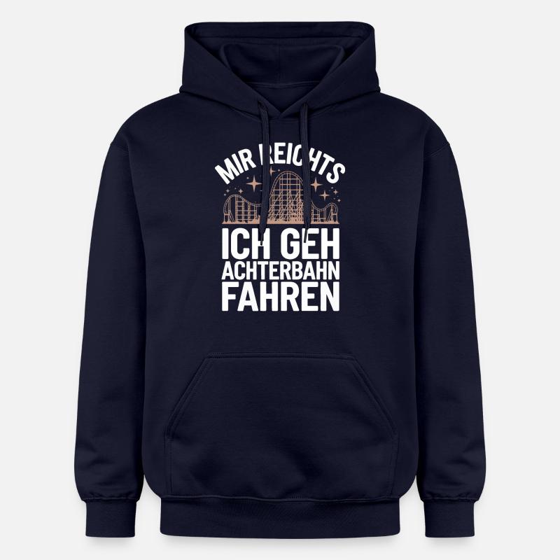 Achterbahn Freizeitpark Roller Coaster - Gildan Unisex Softstyle® Midweight Hoodie - Navy