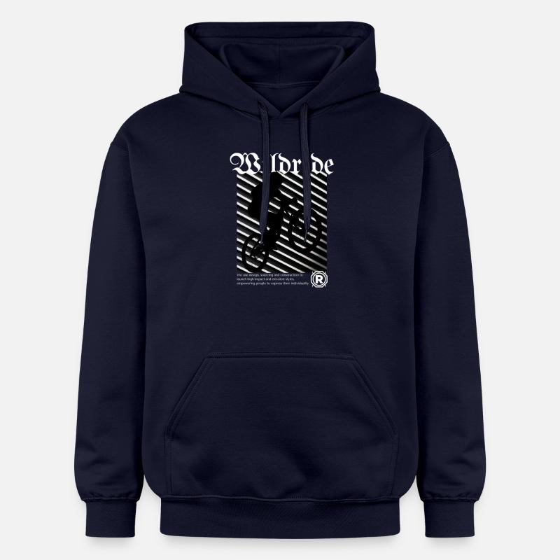 Wild Ride - L’aventurier du VTT - Sweat à capuche Softstyle® Gildan Unisexe - bleu marine