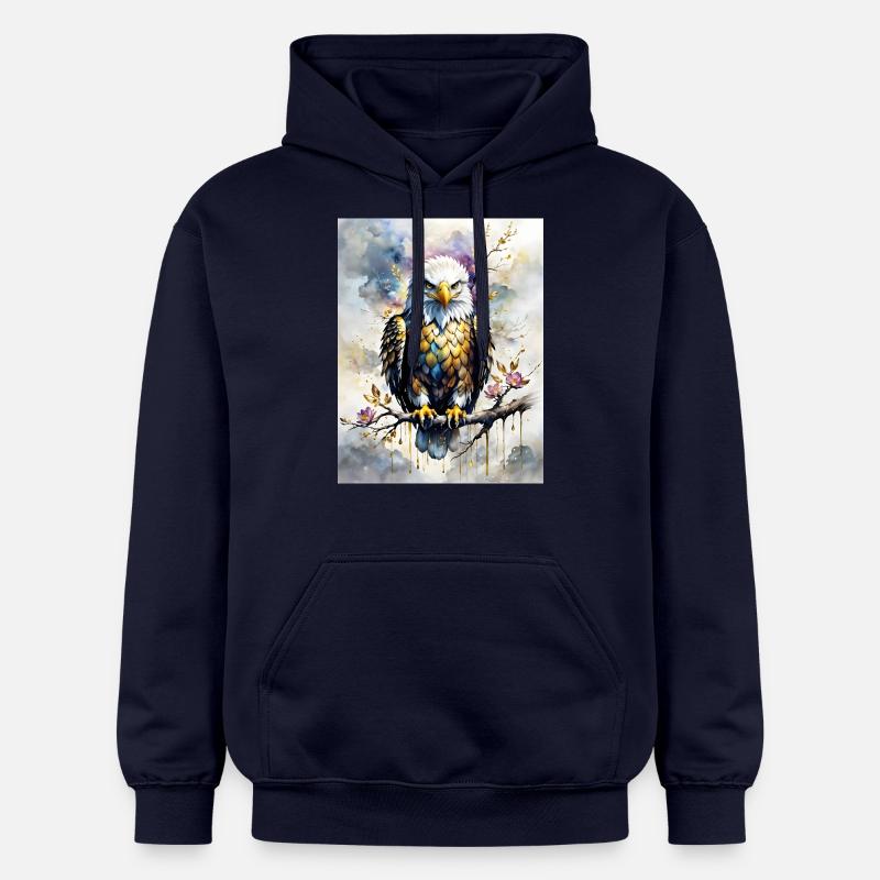Pygargue à tête blanche - Sweat à capuche Softstyle® Gildan Unisexe - bleu marine