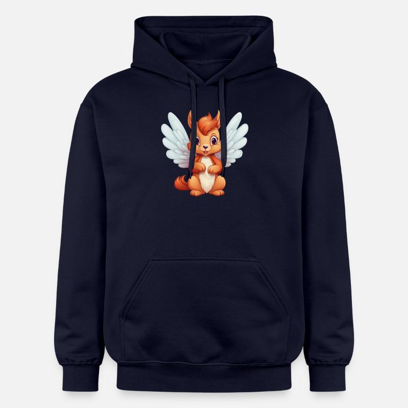 Mignon Écureuil Ange Comic - Sweat à capuche Softstyle® Gildan Unisexe - bleu marine