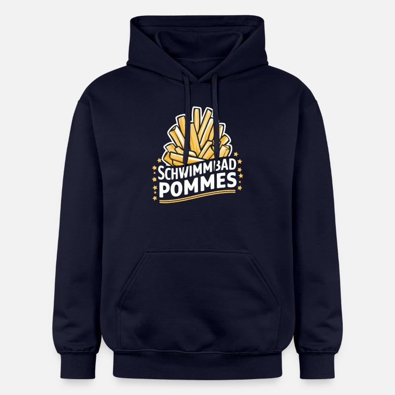 Frites, frites, restauration rapide - Sweat à capuche Softstyle® Gildan Unisexe - bleu marine