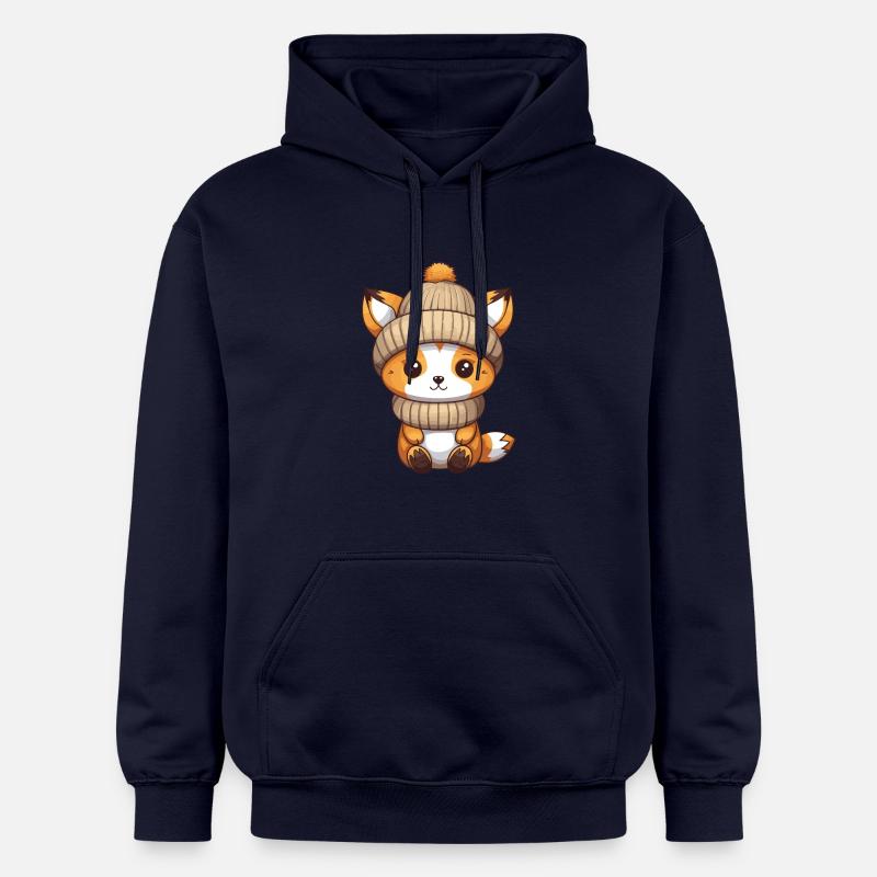 Bande dessinée d’hiver Fox - Sweat à capuche Softstyle® Gildan Unisexe - bleu marine