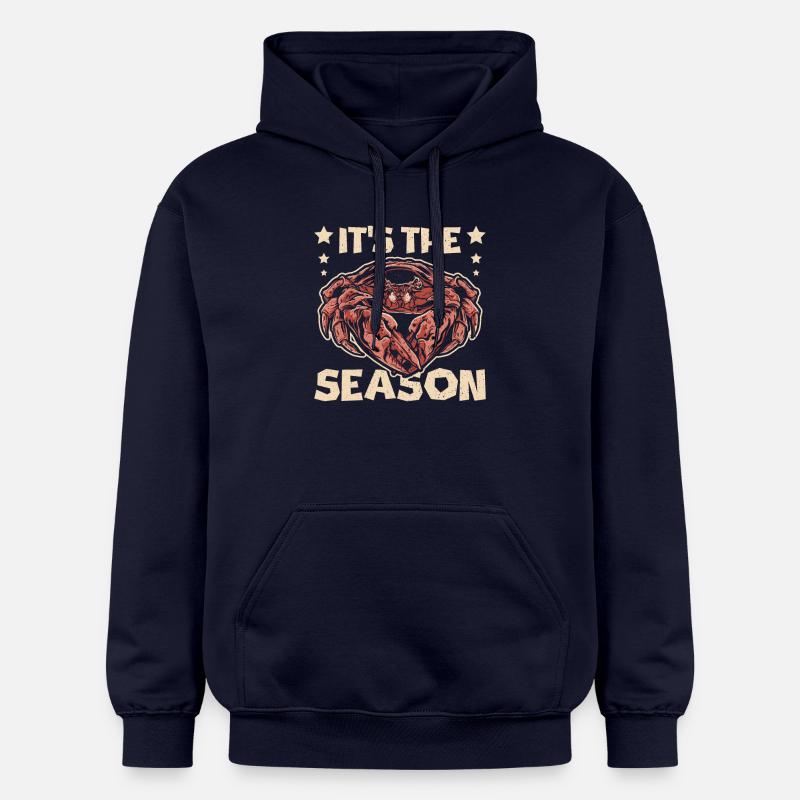 Crabe C’est la saison - Sweat à capuche Softstyle® Gildan Unisexe - bleu marine