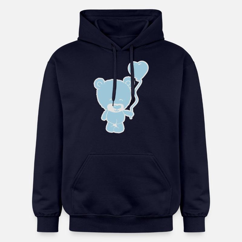 cute bear boy - Sweat à capuche Softstyle® Gildan Unisexe - bleu marine