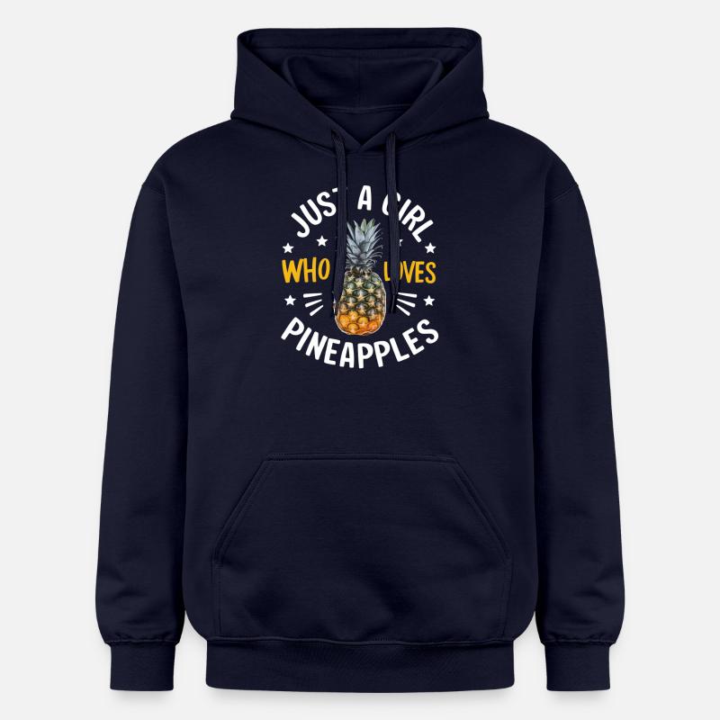 Ananas Fruit tropical hawaïen - Sweat à capuche Softstyle® Gildan Unisexe - bleu marine