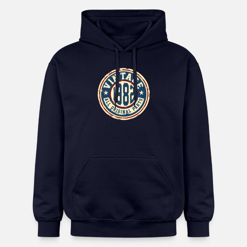 Vintage 1982 - Sweat à capuche Softstyle® Gildan Unisexe - bleu marine