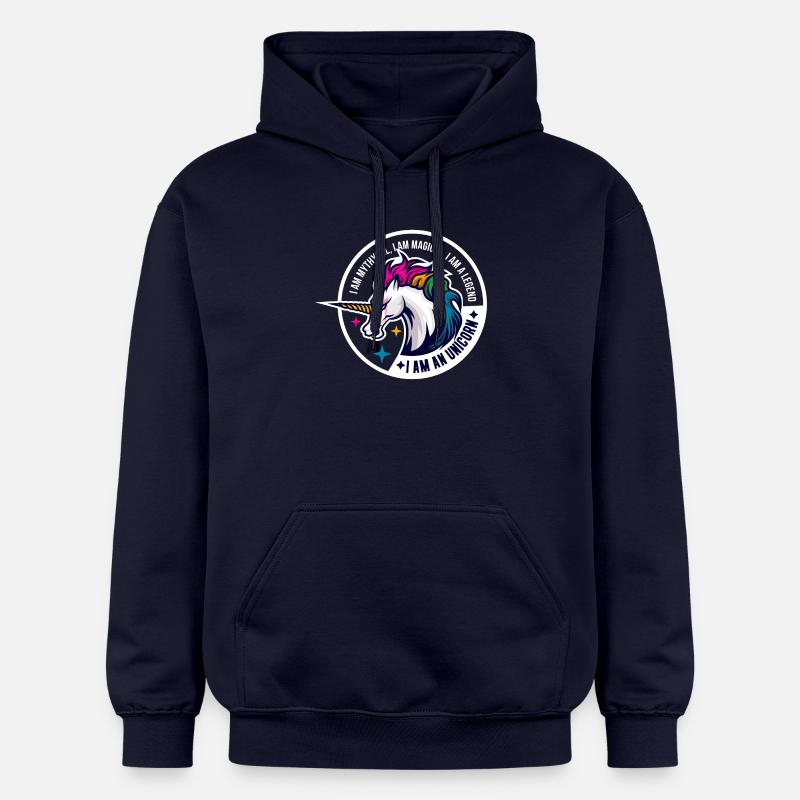 unicorne - Sweat à capuche Softstyle® Gildan Unisexe - bleu marine