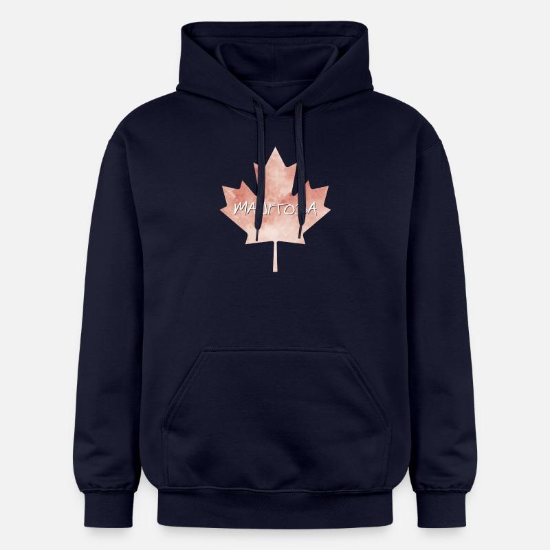 Manitoba Feuille d'érable - Sweat à capuche Softstyle® Gildan Unisexe - bleu marine